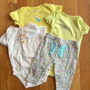 6M Carter’s Short Sleeve Bodysuits and Pants Set